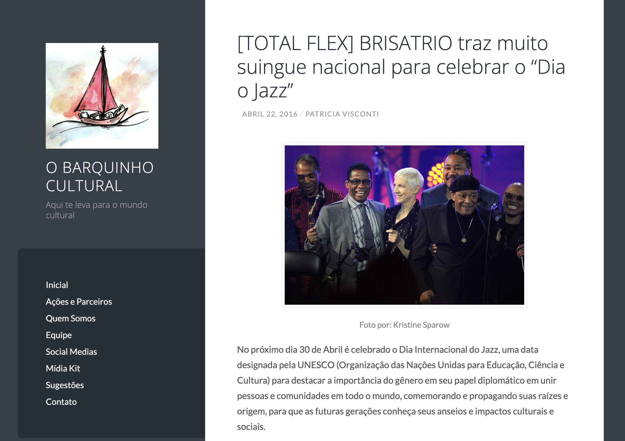 Screenshot: O Barquinho Cultural — Total Flex